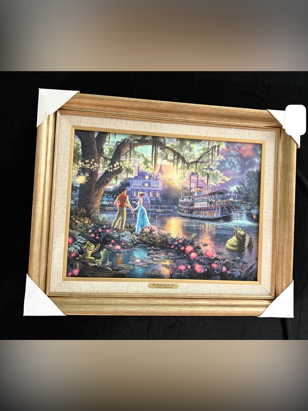 The Princess & the Frog Thomas Kinkade Disney Dreams Collection Art Retired